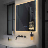 Espejo LED Cuadrado | Botones táctiles | Función antivaho | Luz blanca cálida - Reyze Seria Motivated Model 5